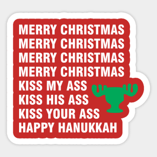 Merry Christmas Happy Hanukkah Sticker